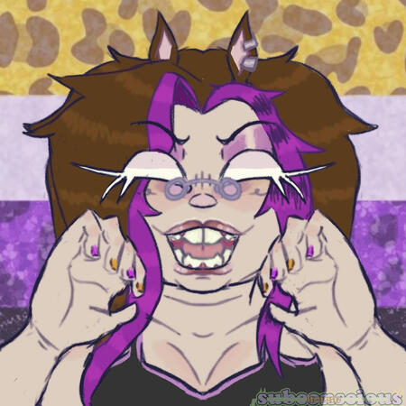 An anthro horse with glasses, brown fur and hair, and blue eyes.